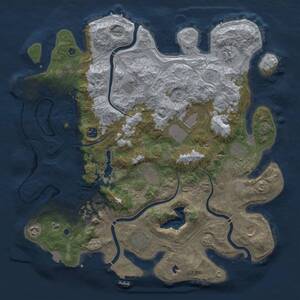 Thumbnail Rust Map: Procedural Map, Size: 4250, Seed: 880670904, 17 Monuments