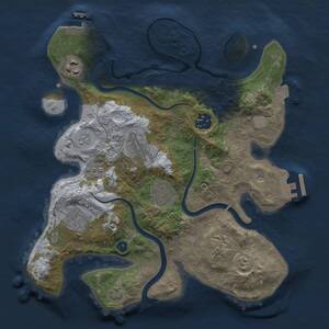 Thumbnail Rust Map: Procedural Map, Size: 3000, Seed: 809567985, 13 Monuments