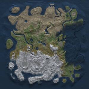 Thumbnail Rust Map: Procedural Map, Size: 4200, Seed: 1638555372, 15 Monuments