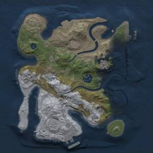 Thumbnail Rust Map: Procedural Map, Size: 2500, Seed: 58169681, 9 Monuments