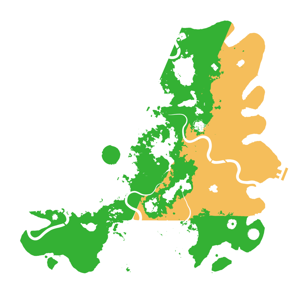 Biome Rust Map: Procedural Map, Size: 4500, Seed: 331543