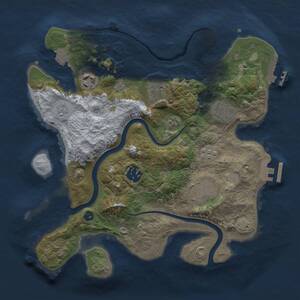 Thumbnail Rust Map: Procedural Map, Size: 3000, Seed: 29945, 12 Monuments