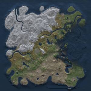 Thumbnail Rust Map: Procedural Map, Size: 4500, Seed: 11532031, 16 Monuments