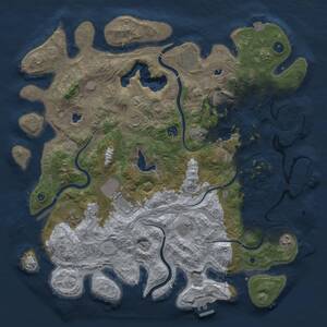 Thumbnail Rust Map: Procedural Map, Size: 4500, Seed: 1156218071, 15 Monuments