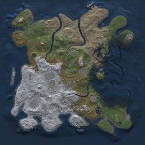 Thumbnail Rust Map: Procedural Map, Size: 3750, Seed: 176266586, 15 Monuments