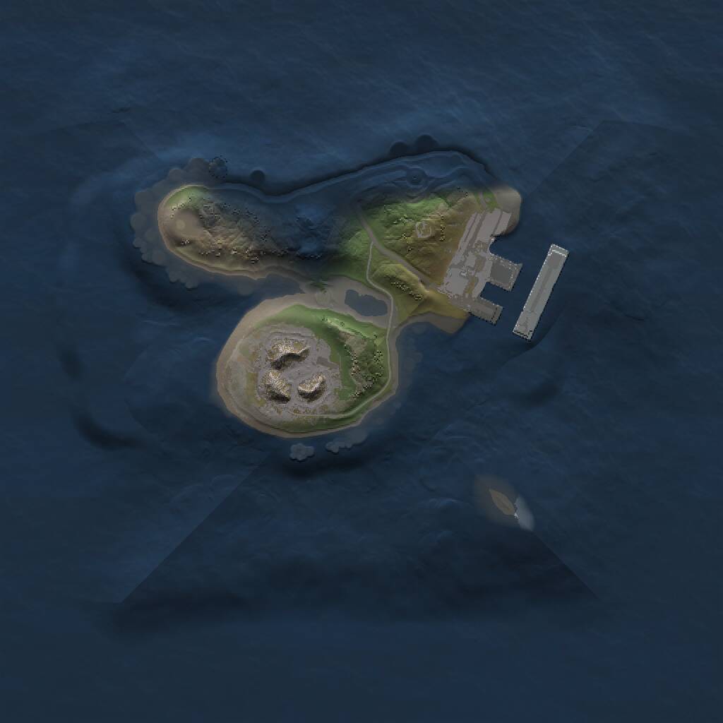 Rust Map: Procedural Map, Size: 1500, Seed: 326165, 3 Monuments