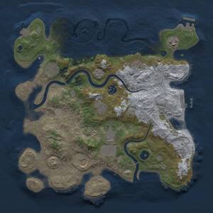 Thumbnail Rust Map: Procedural Map, Size: 3500, Seed: 568910282, 15 Monuments