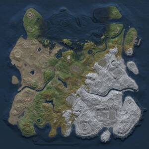Thumbnail Rust Map: Procedural Map, Size: 4500, Seed: 389045937, 17 Monuments