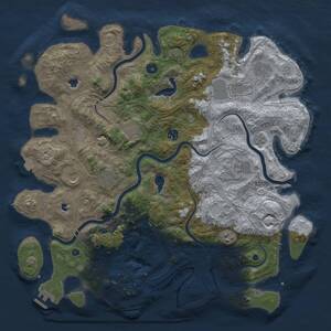 Thumbnail Rust Map: Procedural Map, Size: 4500, Seed: 7691692, 15 Monuments
