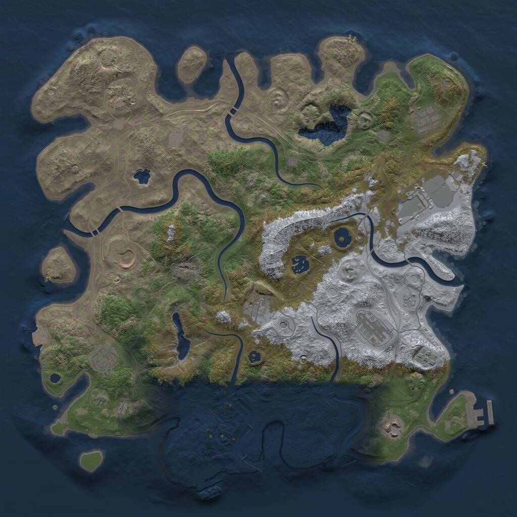Rust Map: Procedural Map, Size: 4250, Seed: 1576295562, 16 Monuments