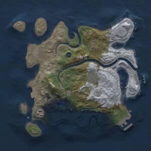 Thumbnail Rust Map: Procedural Map, Size: 3000, Seed: 57544, 10 Monuments