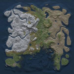 Thumbnail Rust Map: Procedural Map, Size: 5000, Seed: 56849, 17 Monuments