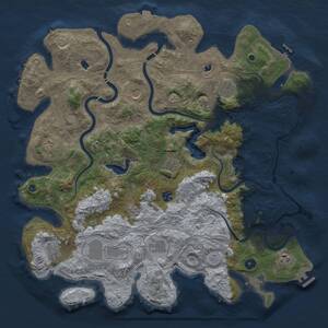 Thumbnail Rust Map: Procedural Map, Size: 4500, Seed: 1372904476, 16 Monuments