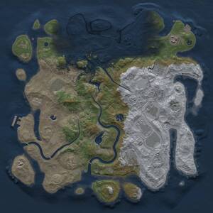Thumbnail Rust Map: Procedural Map, Size: 4000, Seed: 1090735988, 15 Monuments