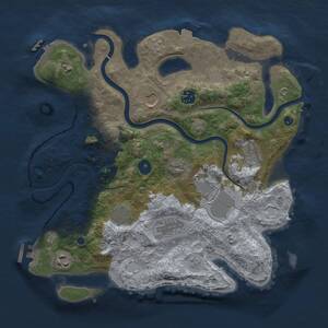 Thumbnail Rust Map: Procedural Map, Size: 3500, Seed: 1631606691, 14 Monuments