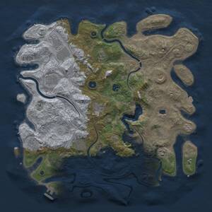 Thumbnail Rust Map: Procedural Map, Size: 4250, Seed: 15214, 16 Monuments