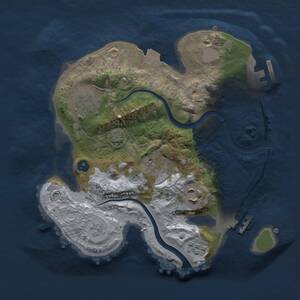 Thumbnail Rust Map: Procedural Map, Size: 2500, Seed: 2012168895, 10 Monuments