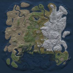 Thumbnail Rust Map: Procedural Map, Size: 4800, Seed: 71500, 17 Monuments