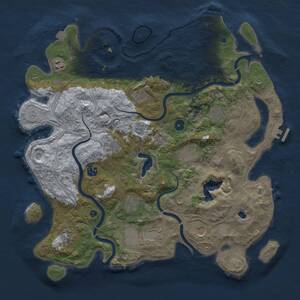 Thumbnail Rust Map: Procedural Map, Size: 4250, Seed: 960240277, 17 Monuments