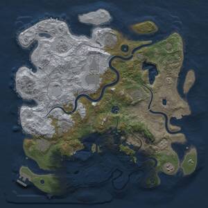 Thumbnail Rust Map: Procedural Map, Size: 4000, Seed: 61478, 14 Monuments