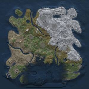 Thumbnail Rust Map: Procedural Map, Size: 3750, Seed: 933985059, 15 Monuments