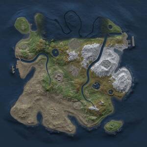 Thumbnail Rust Map: Procedural Map, Size: 3000, Seed: 74031916, 11 Monuments