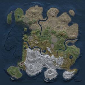 Thumbnail Rust Map: Procedural Map, Size: 3650, Seed: 29362569, 16 Monuments