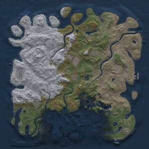 Thumbnail Rust Map: Procedural Map, Size: 4850, Seed: 9905720, 17 Monuments