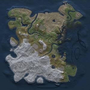 Thumbnail Rust Map: Procedural Map, Size: 4000, Seed: 2009057331, 15 Monuments