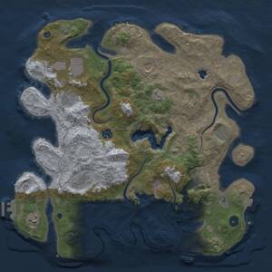 Thumbnail Rust Map: Procedural Map, Size: 4000, Seed: 1002234037, 16 Monuments
