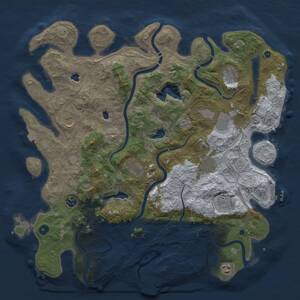 Thumbnail Rust Map: Procedural Map, Size: 4500, Seed: 939138441, 15 Monuments