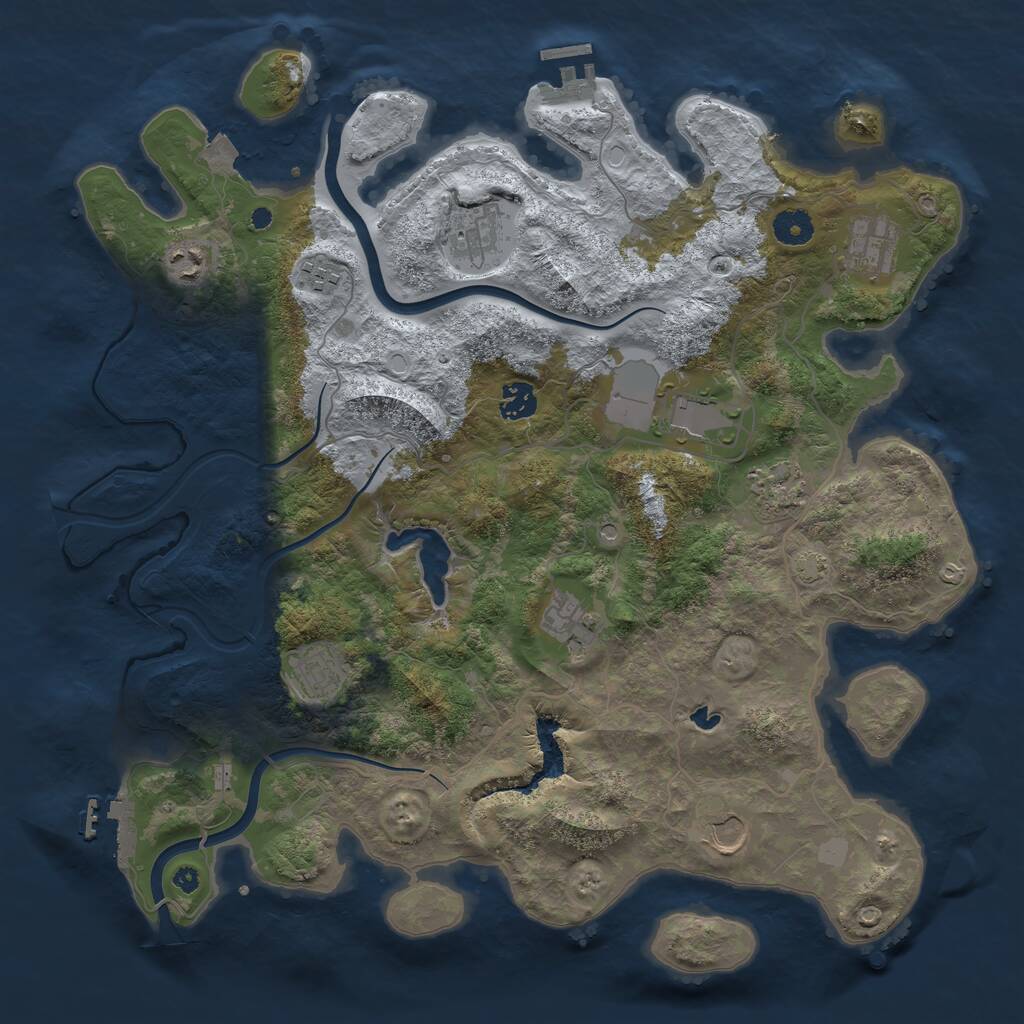 Rust Map: Procedural Map, Size: 4000, Seed: 510415819, 15 Monuments