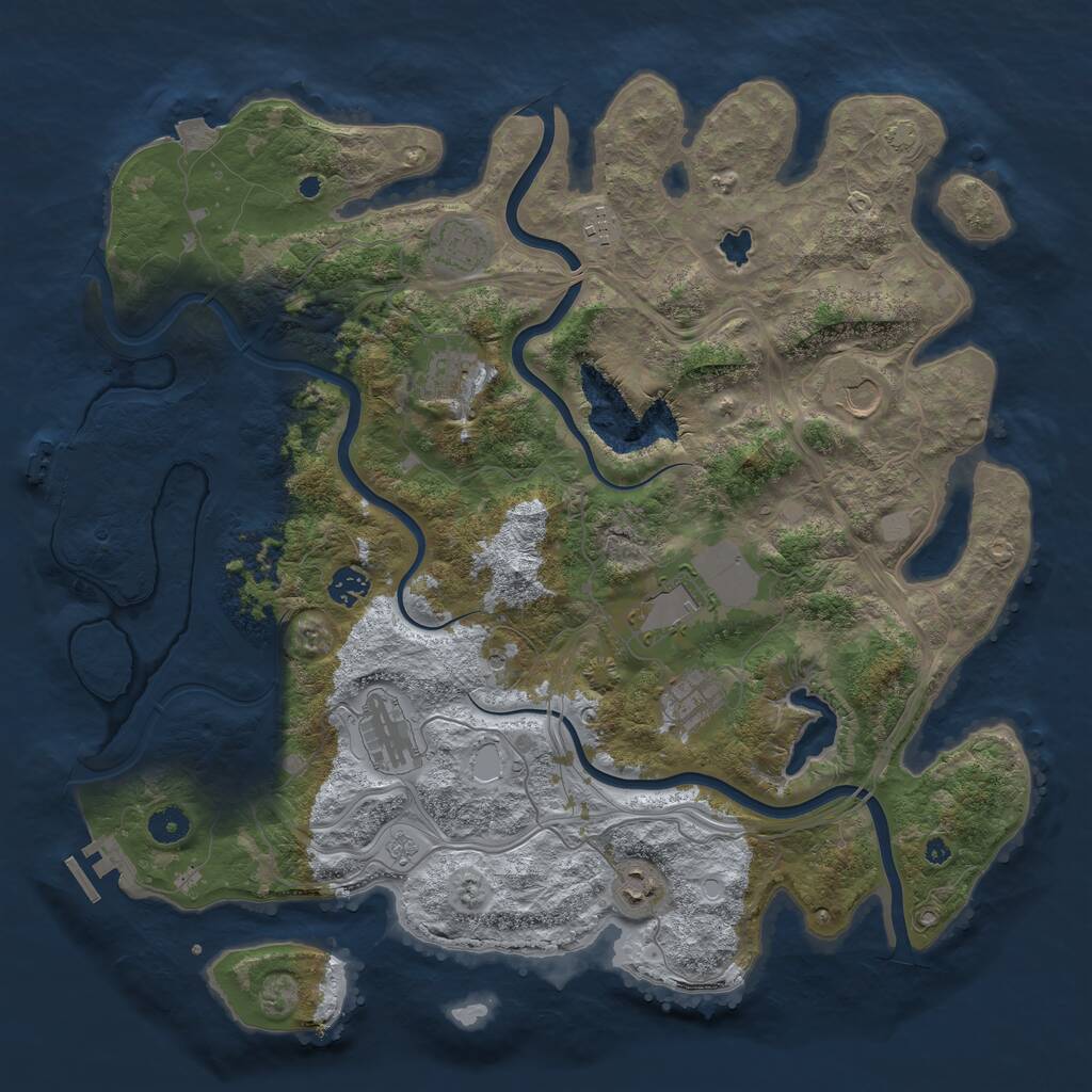 Rust Map: Procedural Map, Size: 4250, Seed: 309313021, 15 Monuments