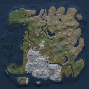 Thumbnail Rust Map: Procedural Map, Size: 4250, Seed: 309313021, 15 Monuments