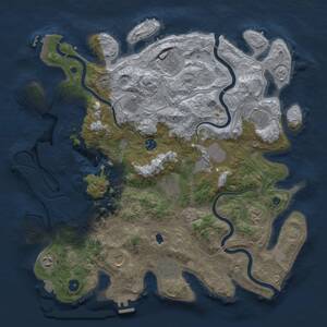 Thumbnail Rust Map: Procedural Map, Size: 4250, Seed: 962803682, 17 Monuments