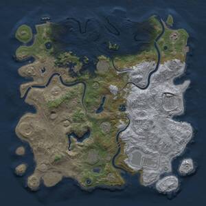 Thumbnail Rust Map: Procedural Map, Size: 4250, Seed: 1119073374, 16 Monuments