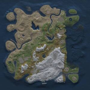 Thumbnail Rust Map: Procedural Map, Size: 4000, Seed: 890649100, 16 Monuments