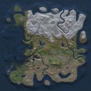 Thumbnail Rust Map: Procedural Map, Size: 4500, Seed: 1407126828, 15 Monuments