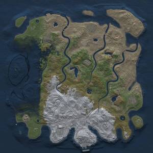 Thumbnail Rust Map: Procedural Map, Size: 4500, Seed: 490385531, 16 Monuments