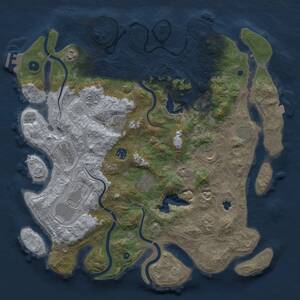 Thumbnail Rust Map: Procedural Map, Size: 4250, Seed: 860688780, 16 Monuments