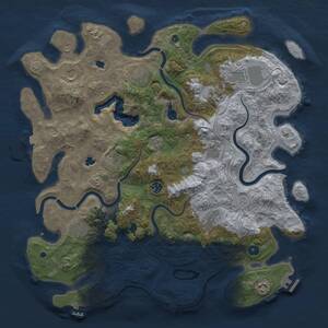 Thumbnail Rust Map: Procedural Map, Size: 4500, Seed: 206131566, 17 Monuments