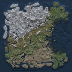 Thumbnail Rust Map: Procedural Map, Size: 6000, Seed: 506552154, 17 Monuments