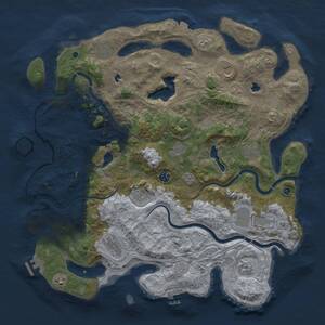 Thumbnail Rust Map: Procedural Map, Size: 4500, Seed: 1260250243, 17 Monuments