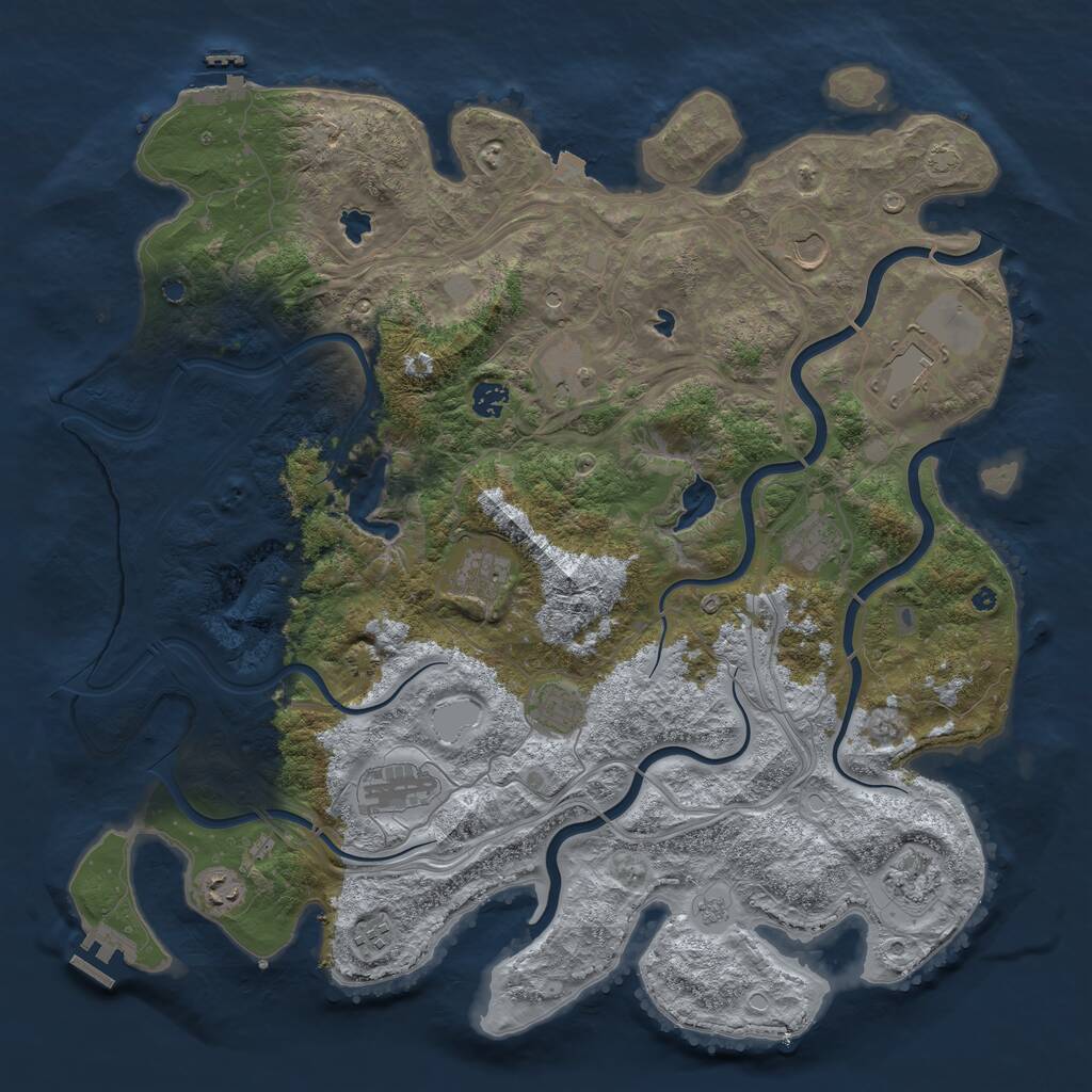 Rust Map: Procedural Map, Size: 4500, Seed: 260206, 17 Monuments