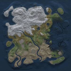Thumbnail Rust Map: Procedural Map, Size: 3800, Seed: 96145742, 15 Monuments