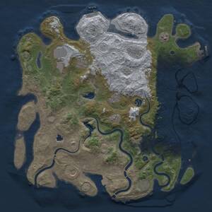 Thumbnail Rust Map: Procedural Map, Size: 4250, Seed: 157039591, 17 Monuments