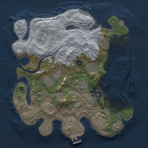 Thumbnail Rust Map: Procedural Map, Size: 3500, Seed: 743518087, 15 Monuments