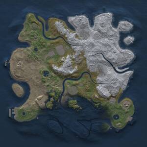 Thumbnail Rust Map: Procedural Map, Size: 3800, Seed: 845786935, 14 Monuments