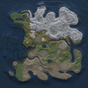 Thumbnail Rust Map: Procedural Map, Size: 3500, Seed: 642623006, 15 Monuments