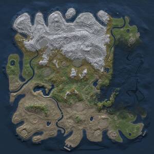 Thumbnail Rust Map: Procedural Map, Size: 4500, Seed: 571241989, 17 Monuments